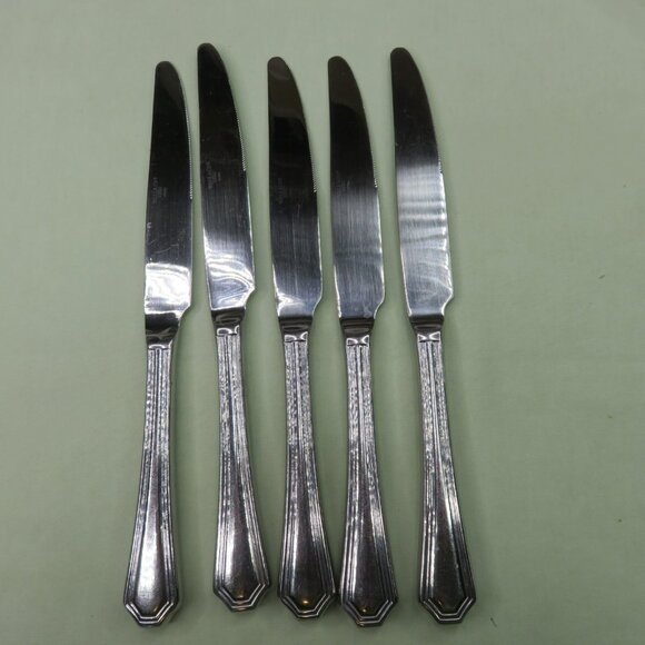 Wallace Arlington Lot of 14 Soup 4 Salad Forks 5 Knives 1 Teaspoon Serving - Picture 7 of 12